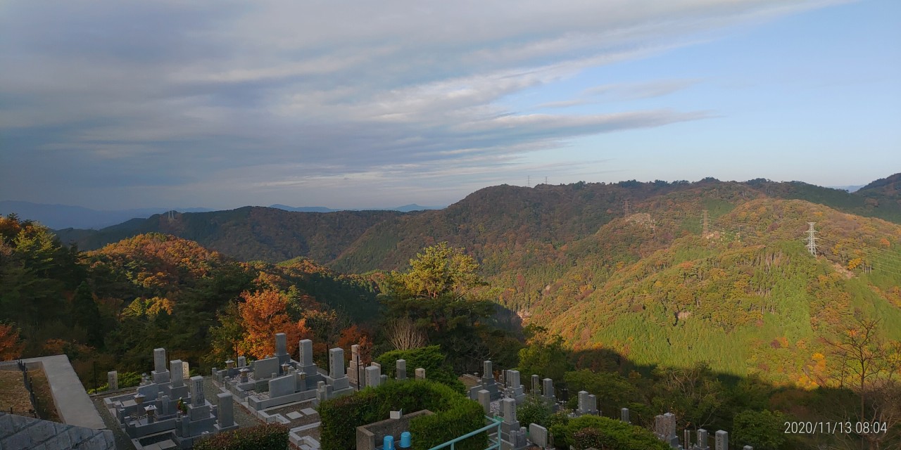 7区3番墓所上段駐車場からの風景