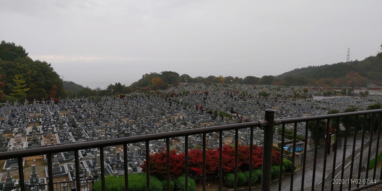 11区1番墓所から園内（南）風景