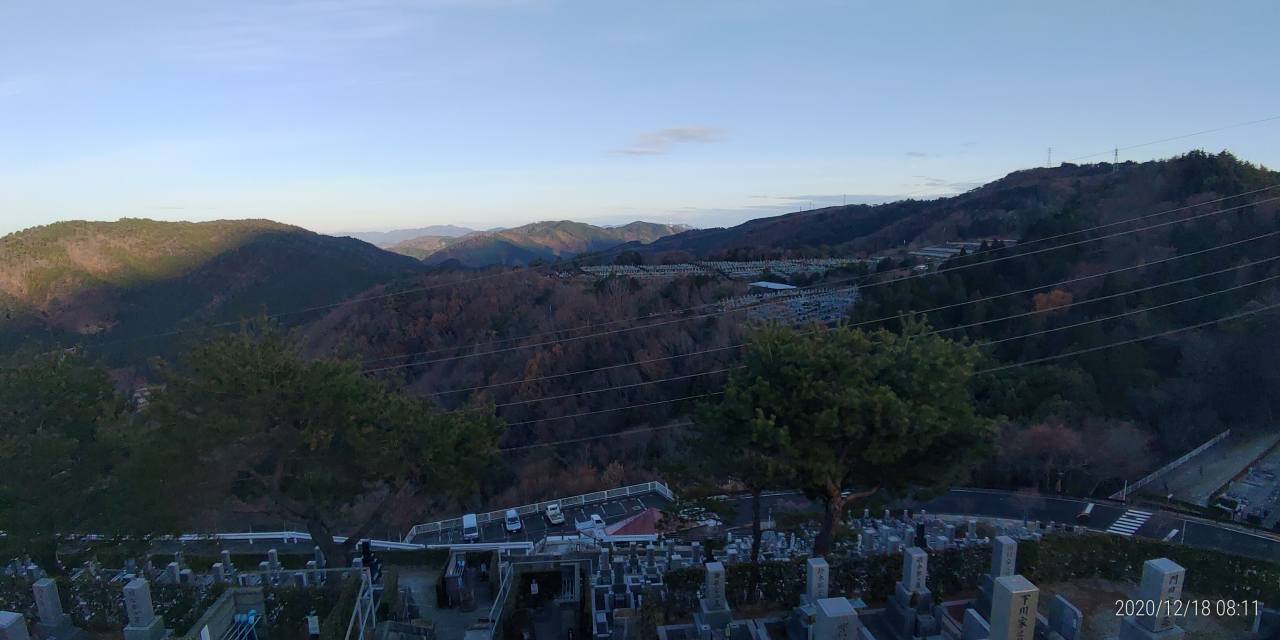 8区4番枝道駐車場から（北）風景