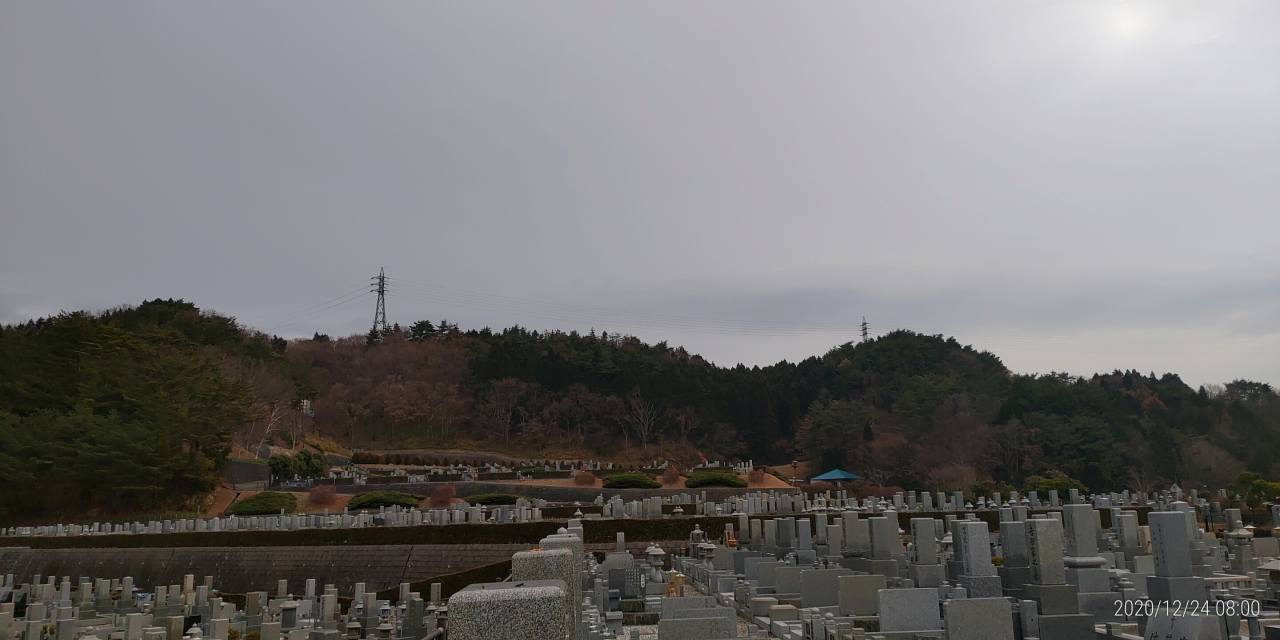 11区7番墓所から園内（北東）風景