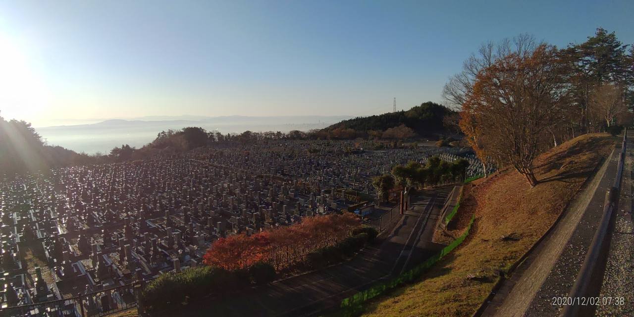 11区1番墓所から園内（南）風景