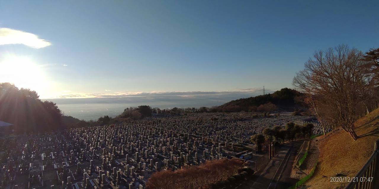 11区1番墓所から園内（南）風景