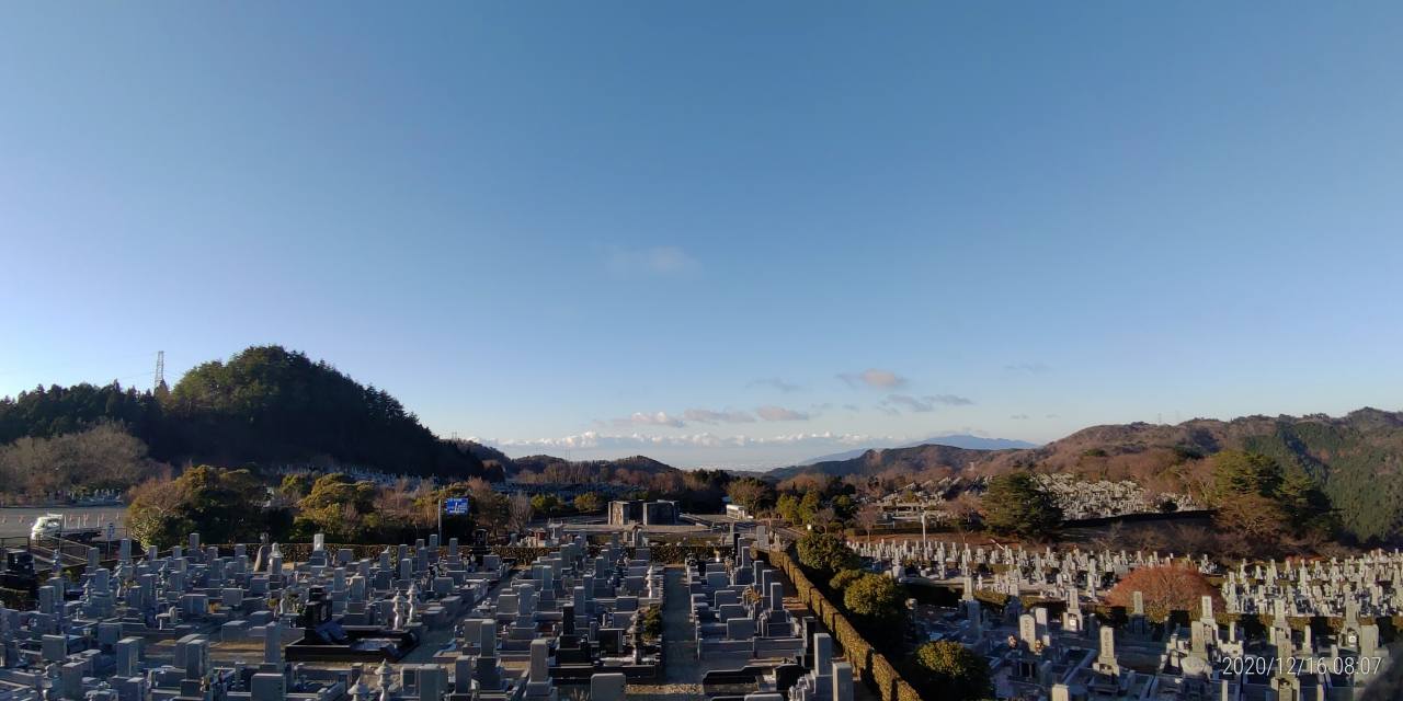 11区7番墓所から園内（南西）風景