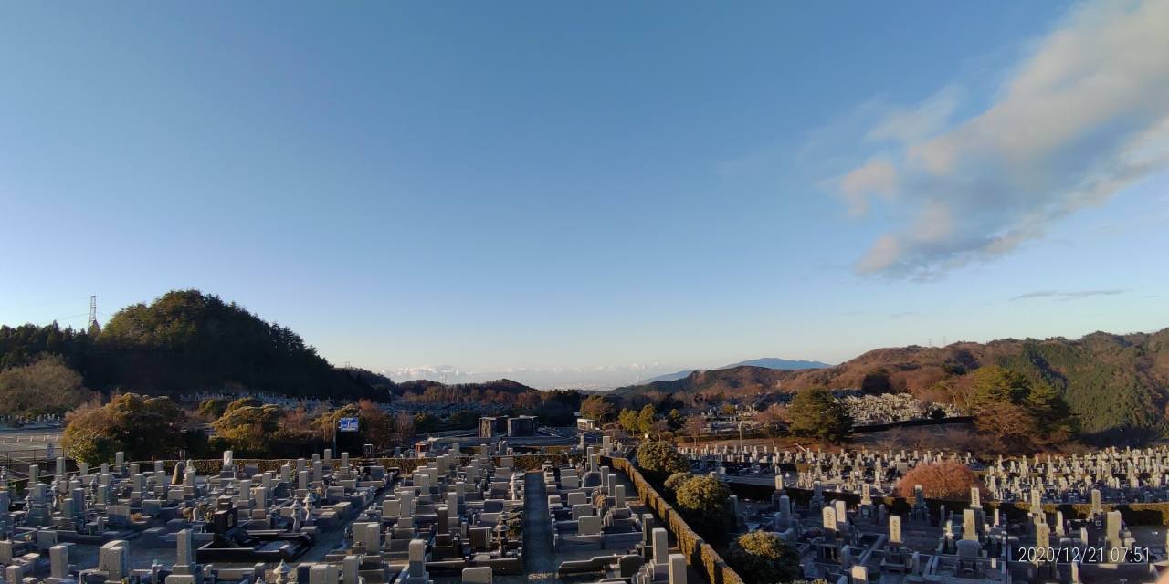 11区7番墓所から園内（南西）風景