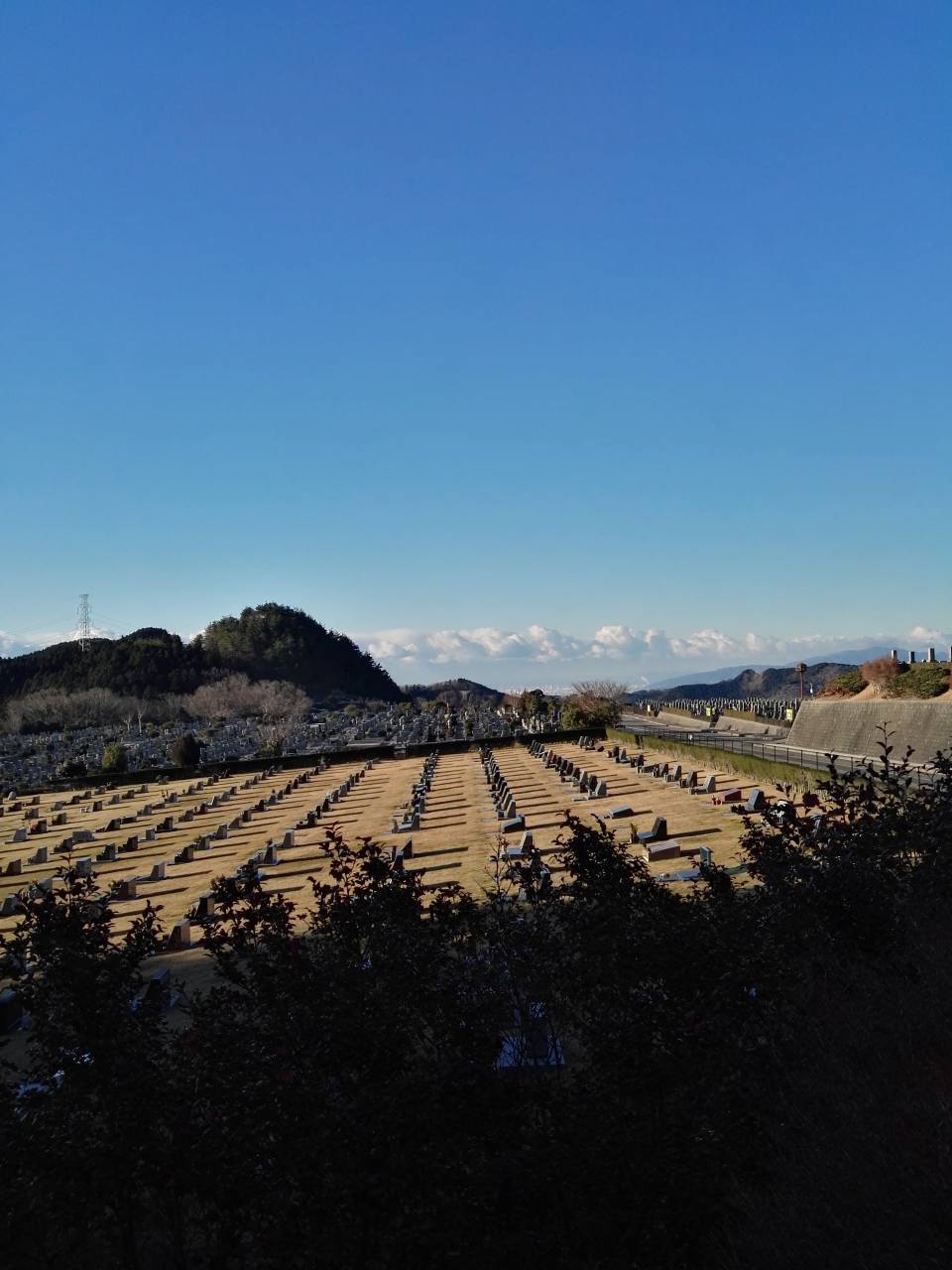 北口バス停から1区芝生墓所