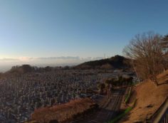 11区1番墓所から園内（南）風景