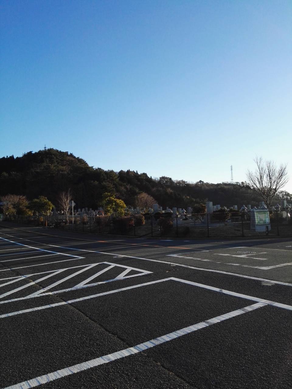 バス通り・東風景（1区4番墓所）