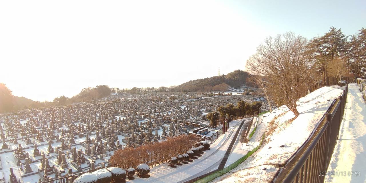 11区1番墓所から園内（南）風景