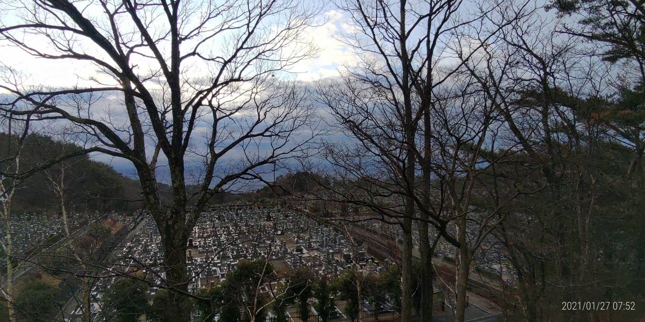 11区1番墓所から園内（東南）風景