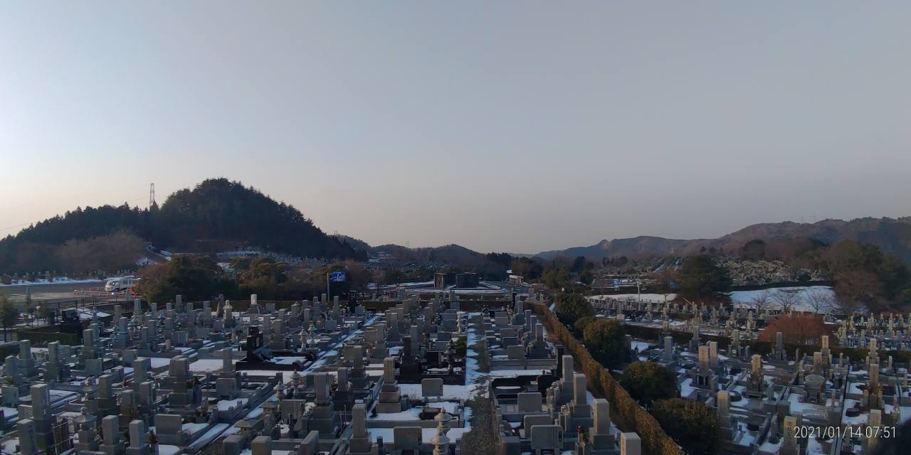 11区7番墓所から園内（南西）風景