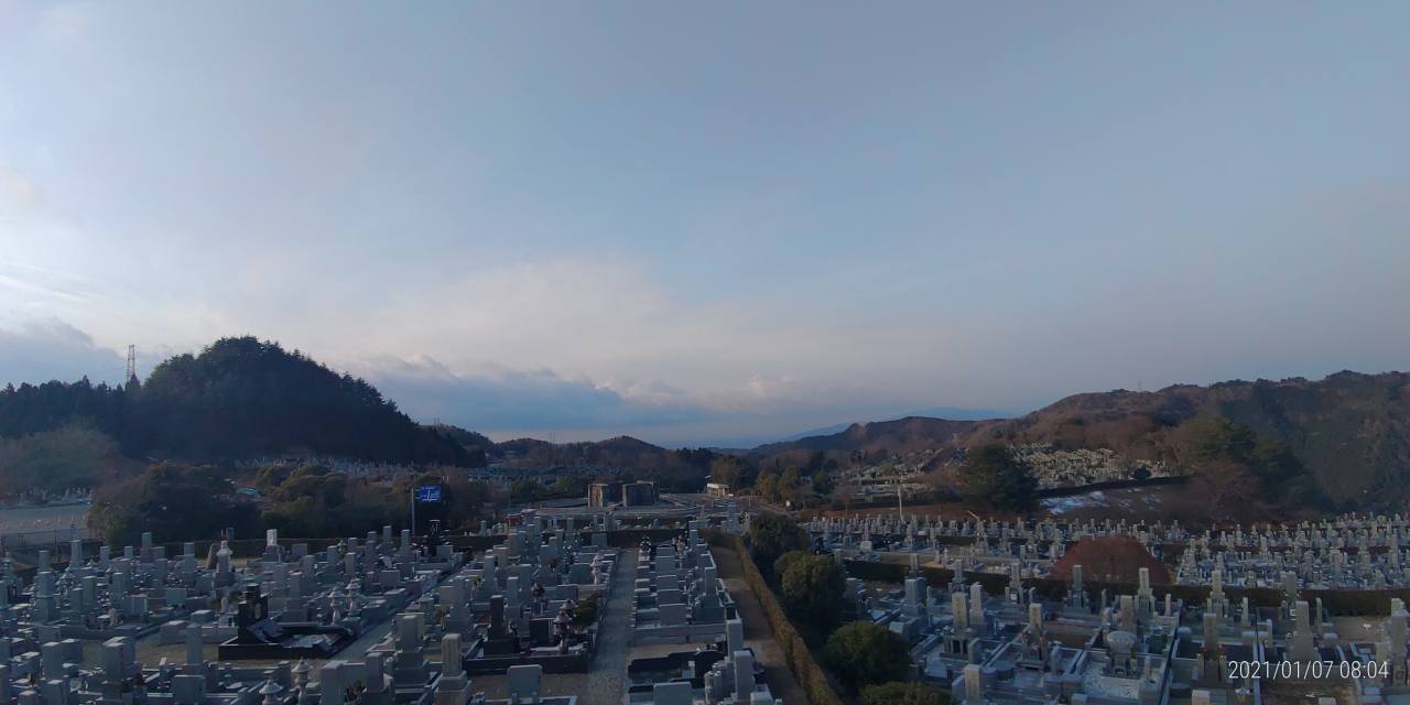 11区7番墓所から園内（南西）風景