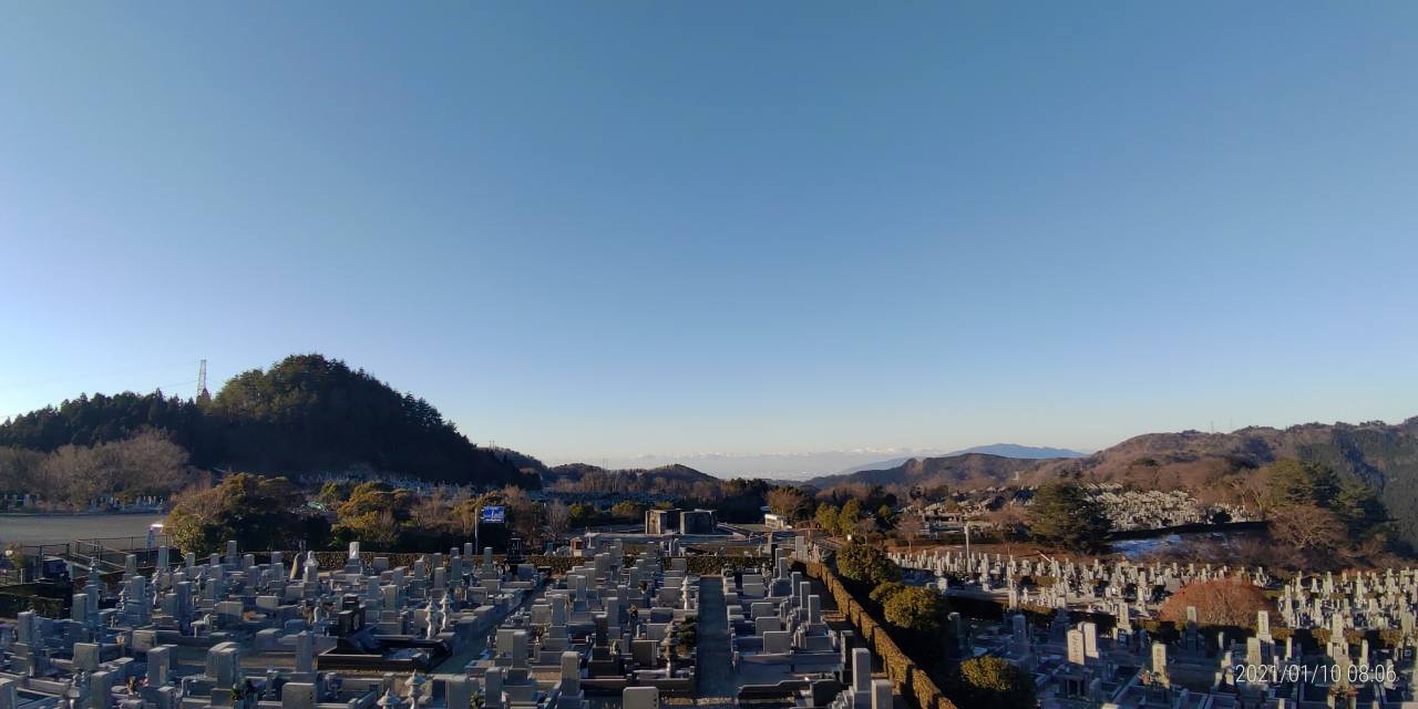 11区7番墓所から園内（南西）風景