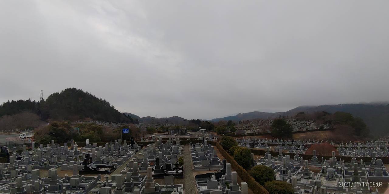 11区7番墓所から園内（南西）風景