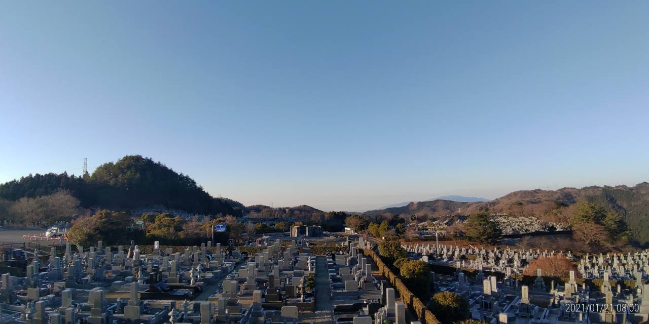 11区7番墓所から園内（南西）風景