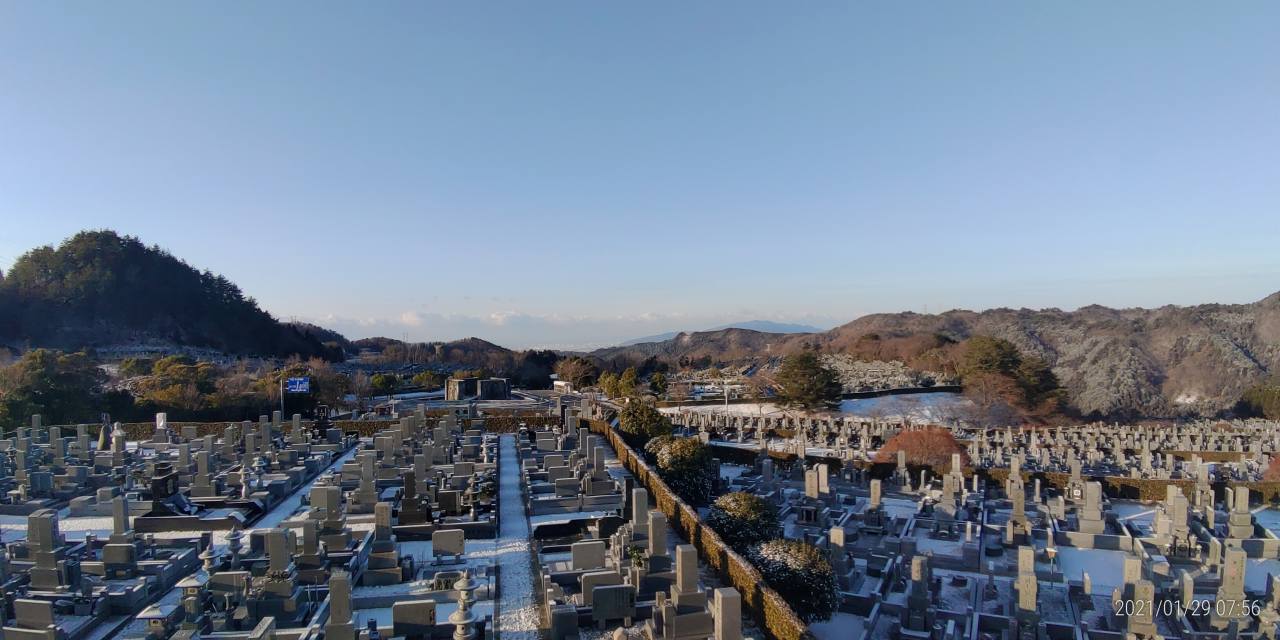 11区7番墓所から園内（南西）風景