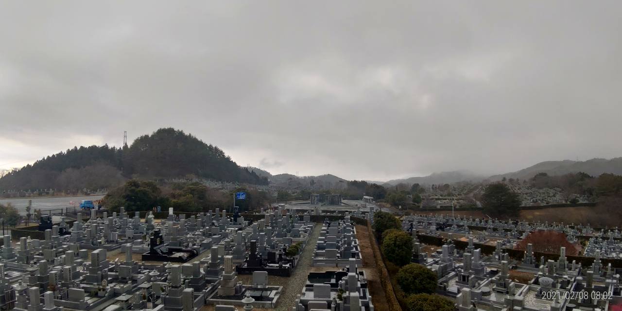 11区7番墓所から園内（南西）風景