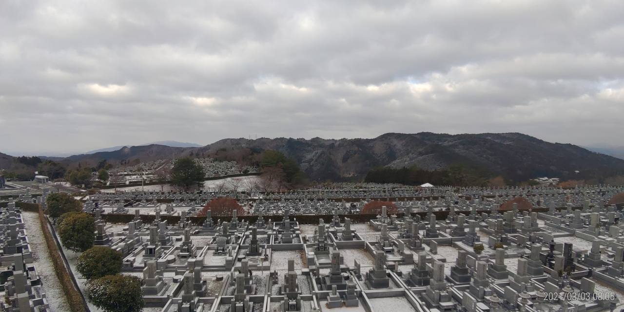 11区7番墓所から園内（西）風景