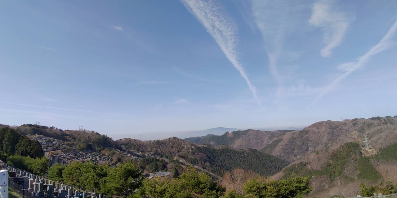 8区4/5番墓所枝道からの風景