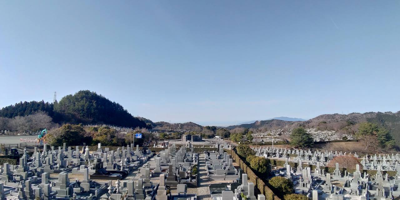 11区7番墓所から園内（南西）風景