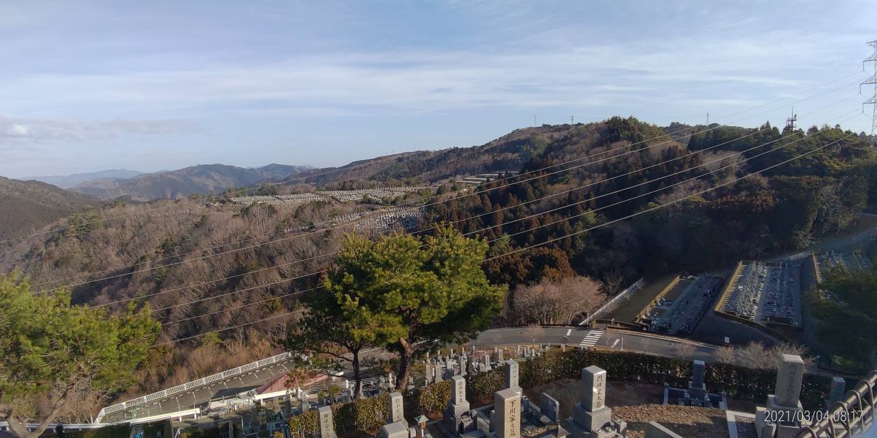 8区4番枝道駐車場から（北）風景