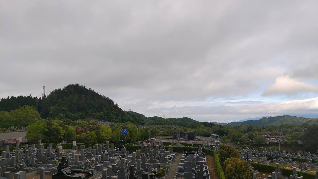 11区7番墓所から園内（南西）風景