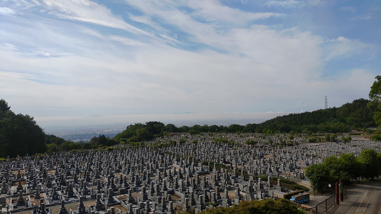 11区1番墓所から（南向き）風景