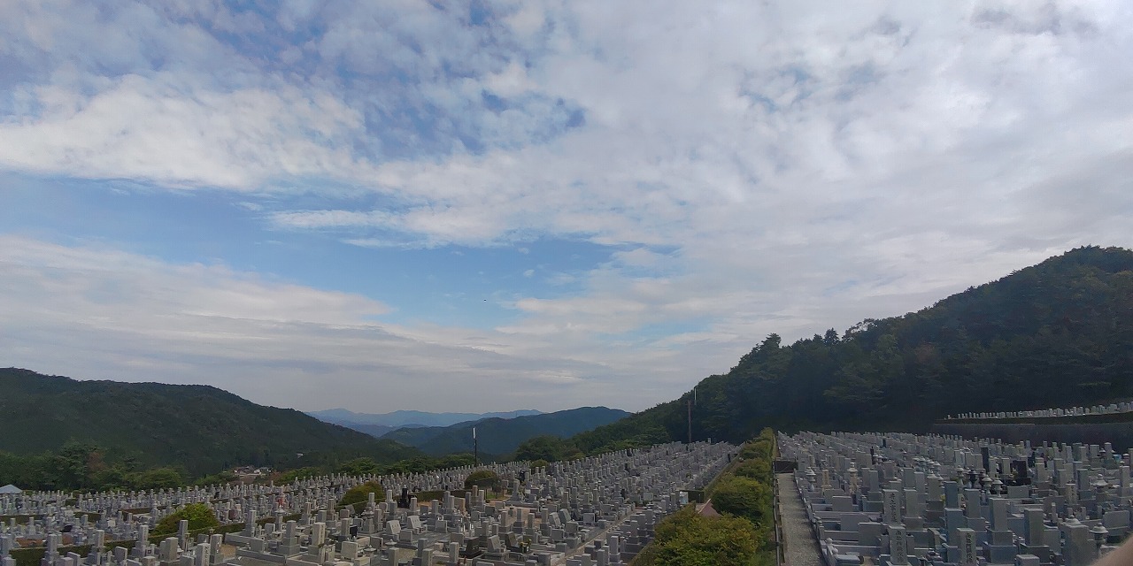 11区7番墓所から（北向き）風景