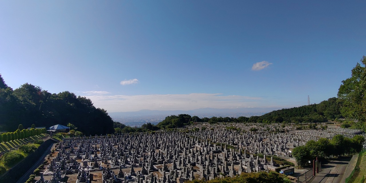 11区1番墓所から（南向き）風景