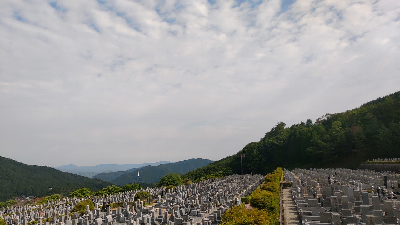 11区7番墓所から（北向き）風景