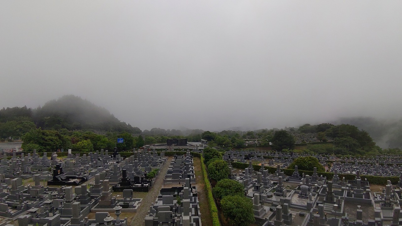 11区7番墓所から（南西向き）風景