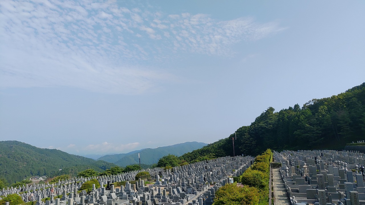 11区7番墓所から（北向き）風景