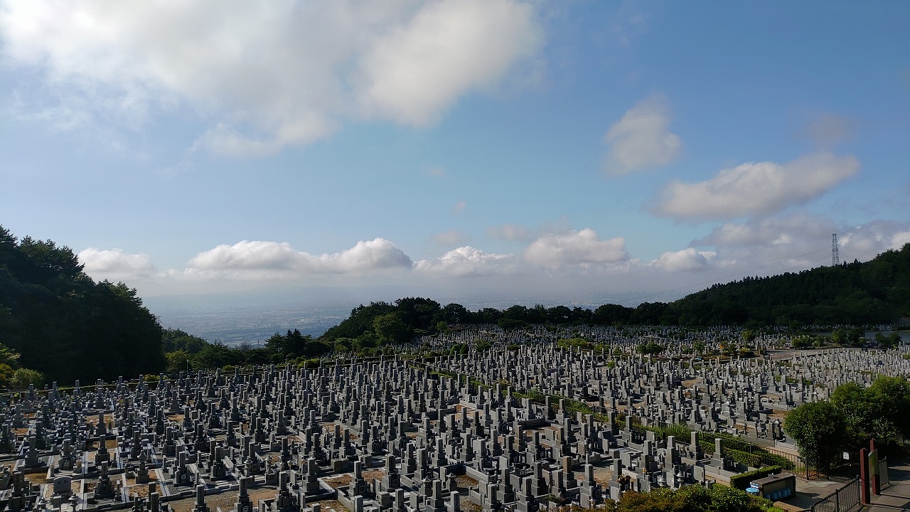 11区1番墓所から（南向き）風景