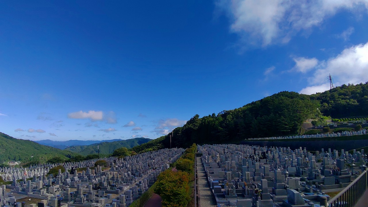 11区7番墓所から（北向き）風景