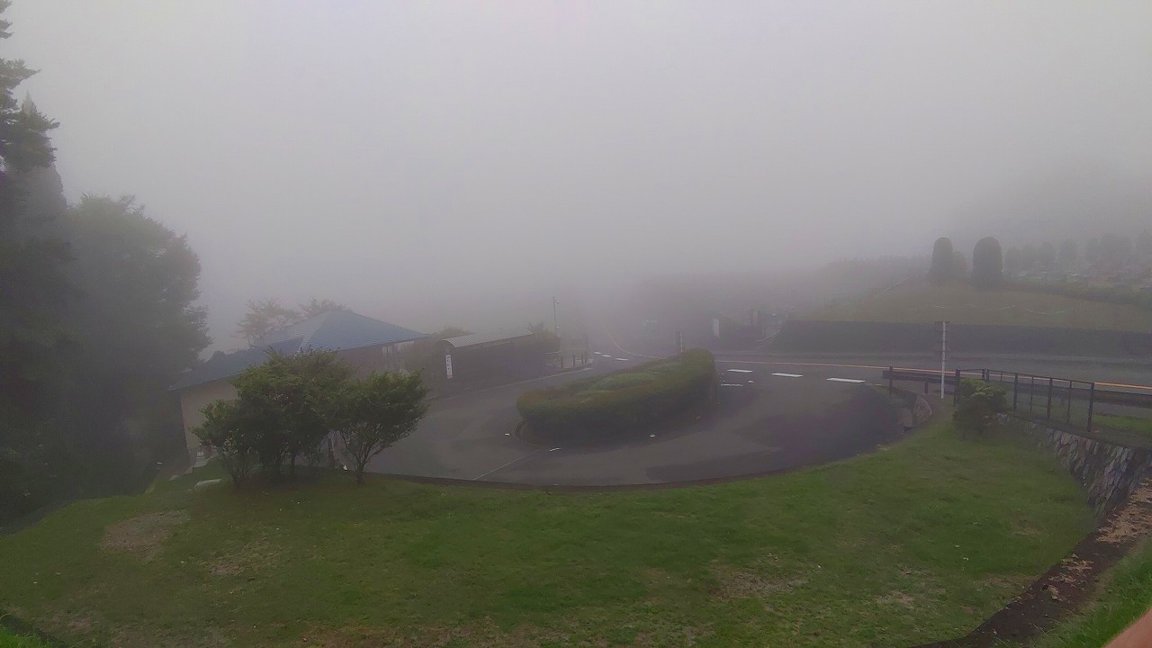 北入り口からの風景・濃霧
