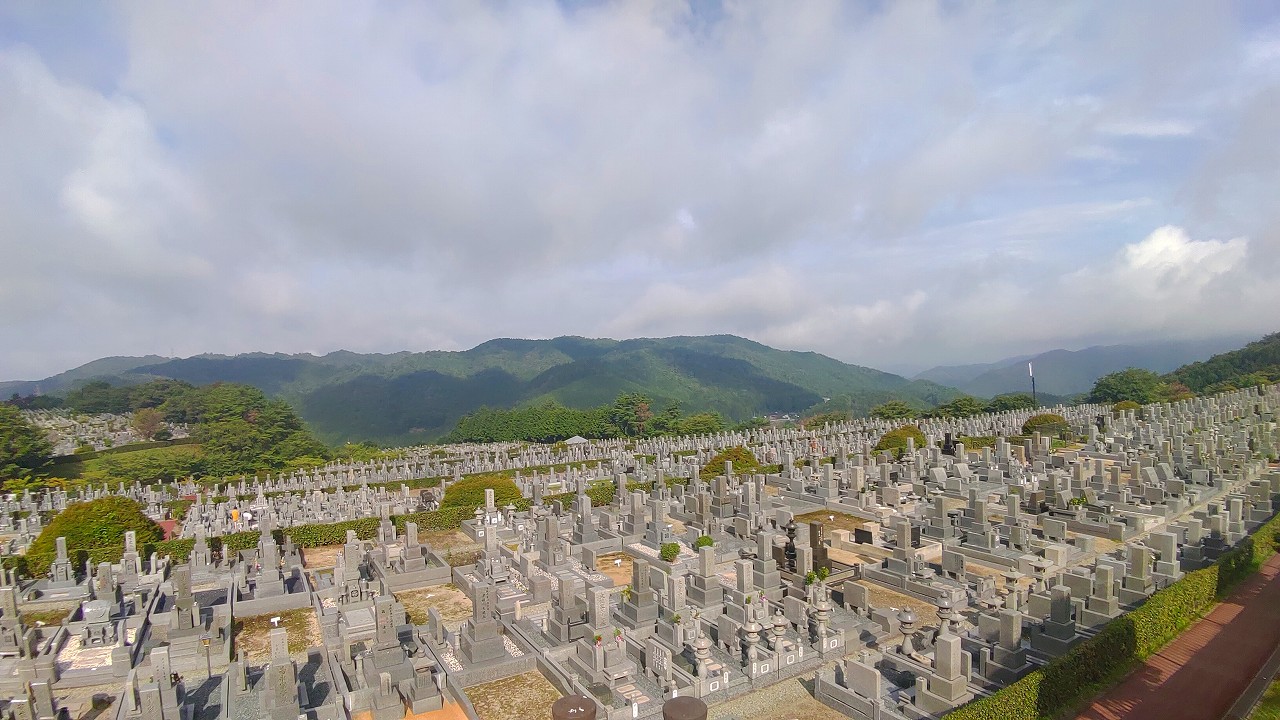 11区7番墓所から（西向き）風景