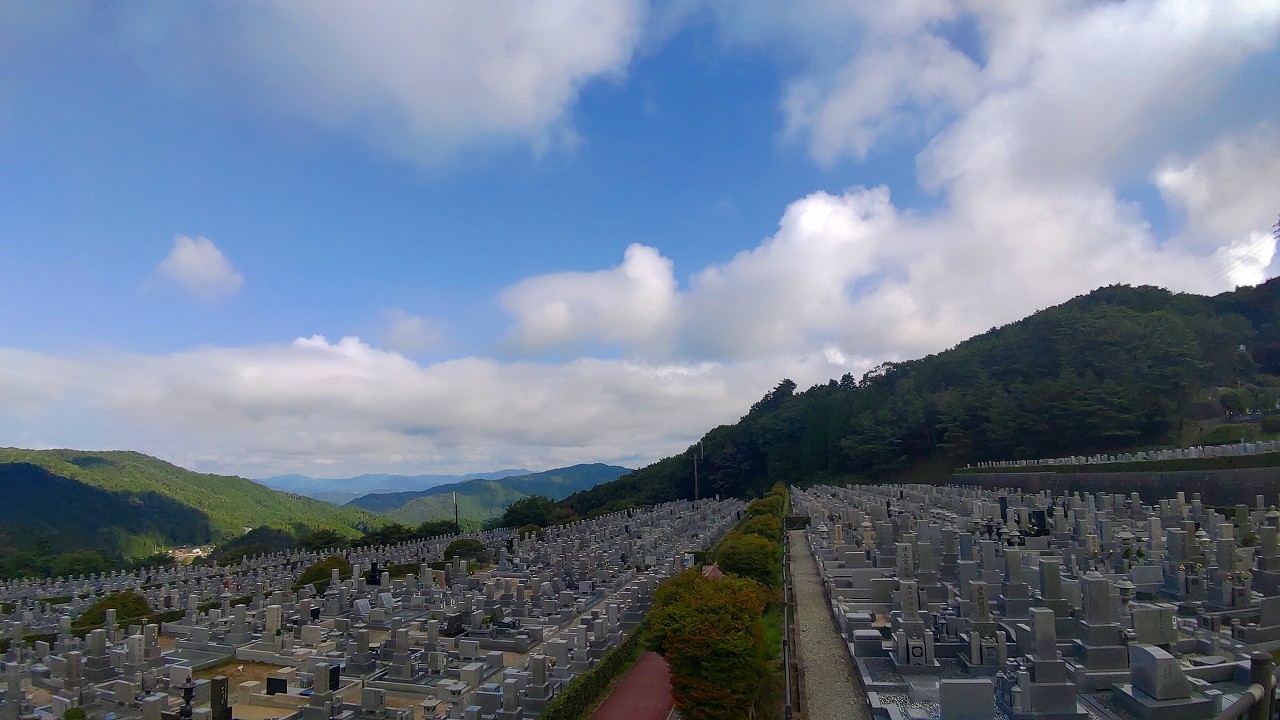 11区7番墓所から（北向き）風景