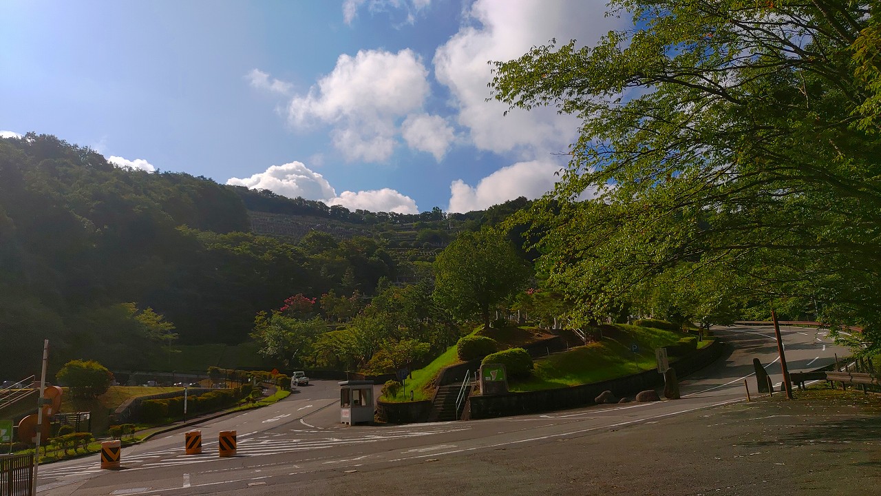 バス通り・5区墓所バス停風景