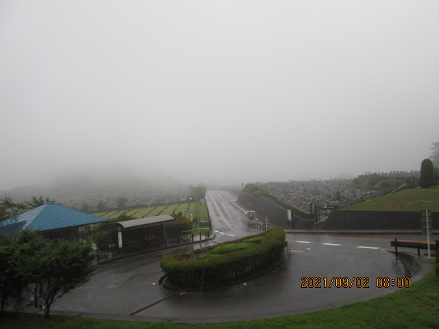 霊園北入り口から園内風景