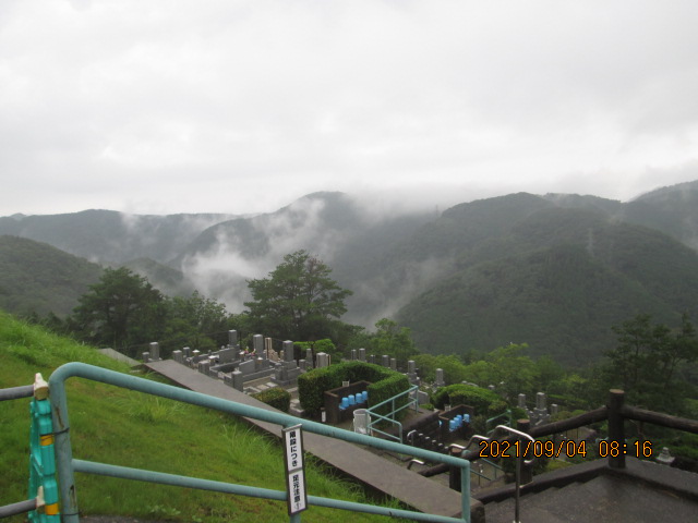 7区3番墓所上段駐車場からの風景③