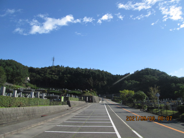 バス通り（北東向）北口バス停方向