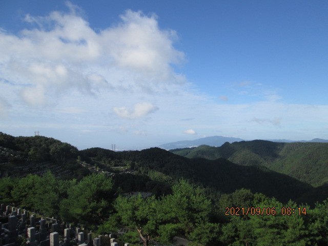 11区7番墓所から（南西向き）風景