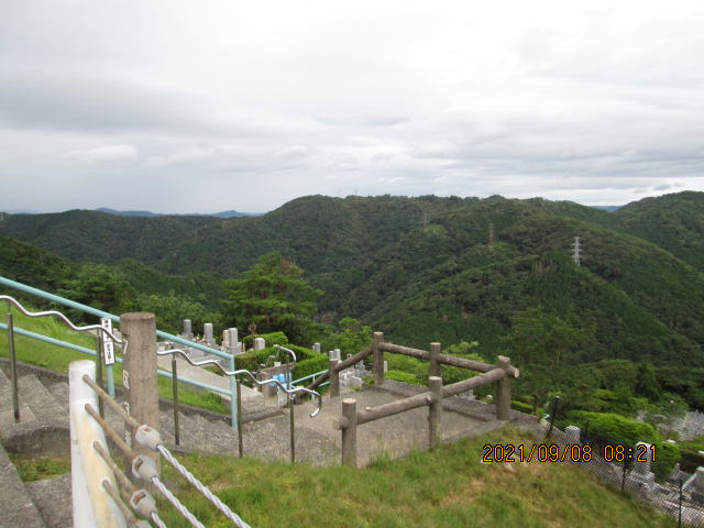 7区3番墓所上段駐車場からの風景③