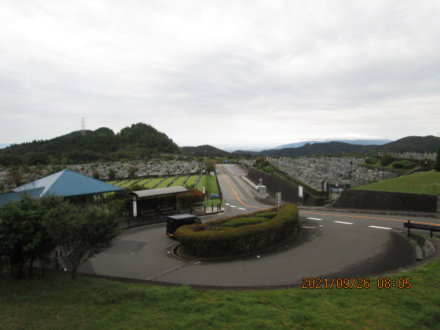 霊園北入り口からの風景