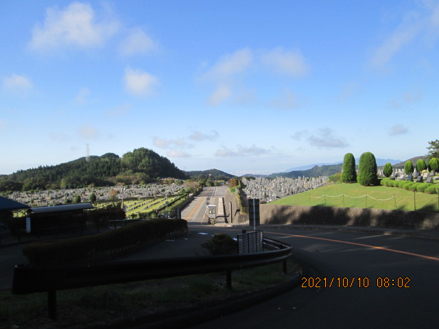 霊園北入り口から園内風景