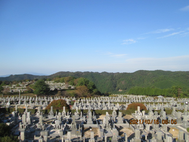 11区7番墓所から（西向き）風景