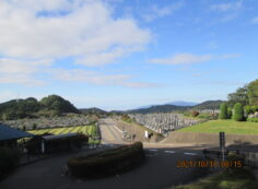 霊園北入り口から風景　気温9度