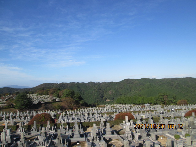 11区7番墓所から（西向き）風景