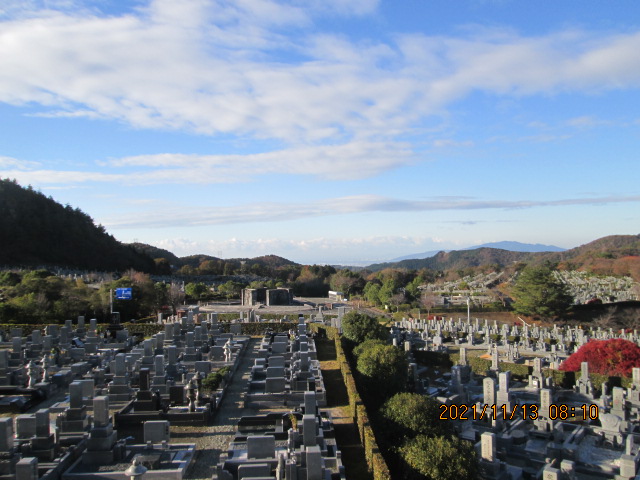 11区7番墓所から（南西向き）風景