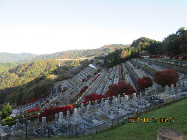 7区3番墓所上段駐車場から風景①