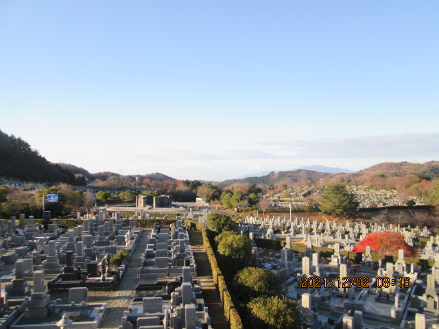 11区7番墓所から（南西向き）風景